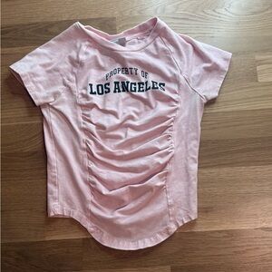 Stylish Pink Los Angeles Women's Crop Top